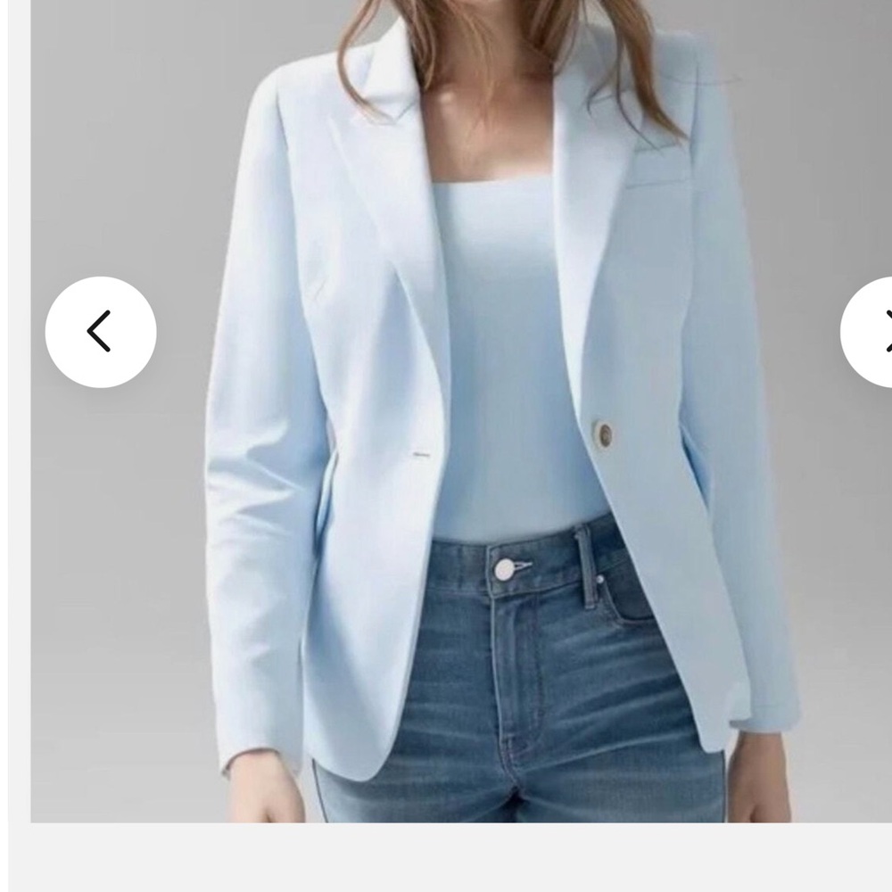 WHBM light blue blazer NWOT size 8
